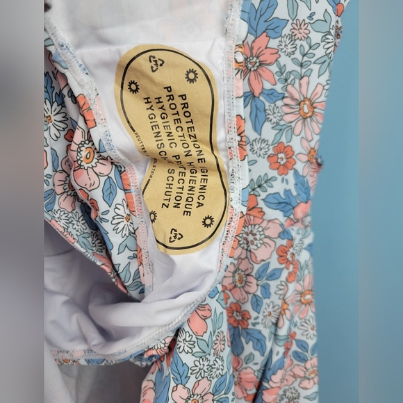 Eomenie One Piece Swimdress Swimsuits Tummy Control Orange Floral Print Size 22W - Picture 10 of 16